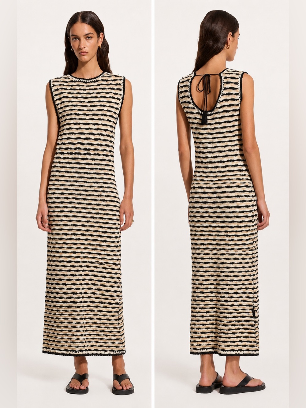 Faithful the Brand La Lune novara crochet maxi dress S/M NWT